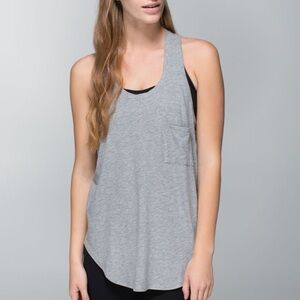 Lulu Lemon Yogi Racerback Tank nwt grey sz 6